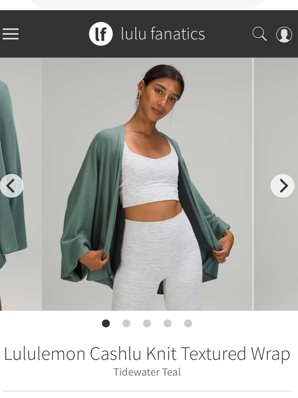 Lululemon Cashlu Knit Textured Wrap O/S